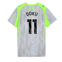 Stroje piłkarskie Manchester City Jeremy Doku #11 Koszulka Trzeciej dla damskie 2025-26 Krótki Rękaw